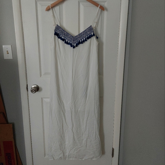 NWT Show Me Your MuMu Angelica Slip Dress Casablanca Blues Embroidery, Size M - Picture 6 of 8